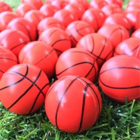 50 Basketball Rubber Bouncing Balls 42mm Mixed Color