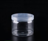 12Pcs Clear Screw Empty PET Jars Storage Container 550ML