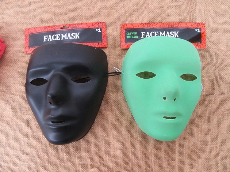 24Pcs DIY Face Masks Party Favor Mixed Color - Click Image to Close