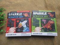 5Set Magic SPARKLE Scratch Art Cards with Scratching Tool Wholes