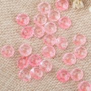 500g (2600Pcs) Rondelle Faceted Arylic Loose Bead 8mm Pink