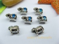 20cs Metal Blue Rocking Horse Troll Enamel Beads Fit European Be