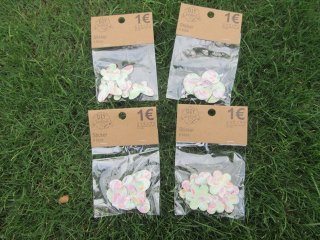 12Packs x 8Pcs Butterfly Flower Heart Etc Shapes Back Adhesives