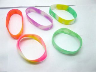 24 Assorted Rubber Bracelet Glow in The Dark