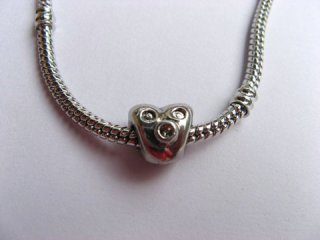 10 Alloy European Heart Thread Beads ac-sp332