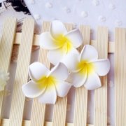 50 New Fabulous Foam Frangipani Flower 4.5x3cm