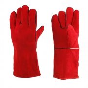 1Pr Leather Safety Welding Gloves Wood Burner BBQ Glove