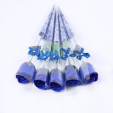 60Pcs Blue Bath Artificial Rose Soap Flower Mother's Day Gift