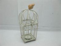 4X Square Birdcage Candle Holder w/Bird Wedding Favor