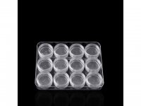 1Set x 12 HQ Clear Plastic Beads Display Cases Storage Boxes