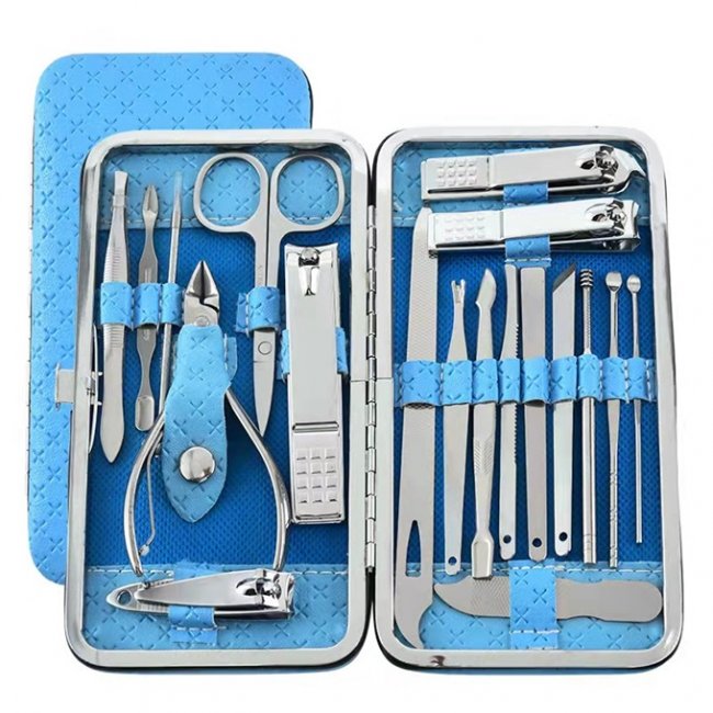 1Setx 19Pcs Nail Clippers Manicure Pedicure Nail Care Set - Click Image to Close