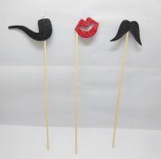 40Pcs Photo Booth Prop Wedding Party Moustache & Lips On A Stick