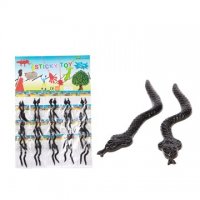 40Pcs (20Prs) Funny Soft Snake Great Sticky Toys Black