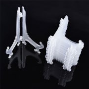 2x10 Clear Plate Display Holders Dish Rack 15cm