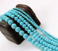 6Sheet Rare Turquoise 6/8mm Round beads