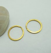 100 Golden Plated Split Ring Split Key Rings 28mm