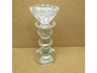 1X New Crystal Single Candle Holder 15cm High