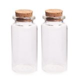 192Sets Empty Glass Storage/Display Bottle/Jar with Cork 28x55mm