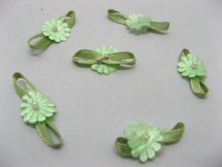 1000pcs Light Green Craft Stain Flowers Embellishments