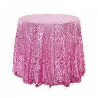 1Pc Pink Sequin Table Cloth Cover Backdrop Wedding Party 120x240