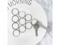 100 Nickel Plated Split Ring Split Key Rings 28mm