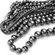 6Card Round Oval Etc Hematite Loose Spacer Beads for Jewelry Mak