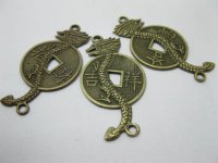 200 Chinese Feng shui Fortune Dragon Coins Pendants fs-co9