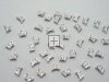 500 pcs metal rectangle space beads