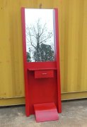 1X Red Professional Barber Hair Salon Workstation Dresser Mirror