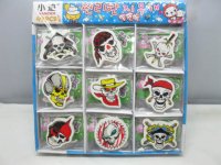 45X New Novelty Funny Pirate Erasers Assorted