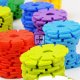 100Pcs Snow Flakes Building Blocks Constuction Toy Mixed Color