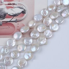 3Sheets x 26Pcs Coin Type Freshwater Pearl Beads Strand