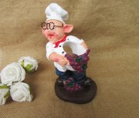 1Pc Pig Chef Statue Figures Decoration Room Display