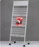 1X White 3 Tiers Brochure Book Magazine Display Rack