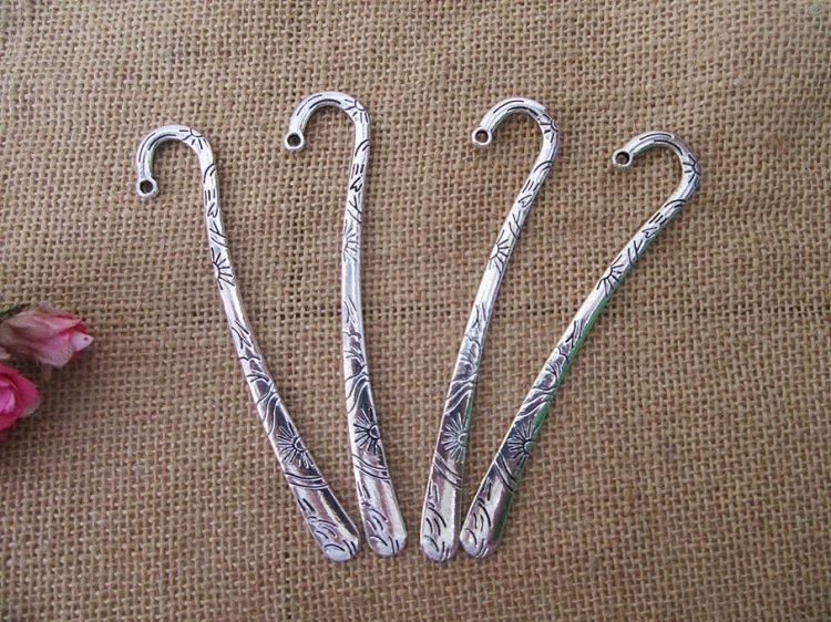 20Pcs New Tibetan Silver Color Sun Windy Hook Metal Bookmarks - Click Image to Close