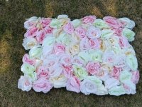 1Pc Artificial Peony Rose Flower Backdrop Wall Panel Wedding 60x