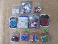 12Packets Flatback Rhinestone Beads Jewellery Scrapbook Craft Ma