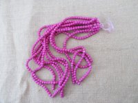 10Strands X 56Pcs Pink Dyed Gemstone Beads 8mm