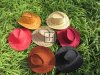 5Pcs Fashion Leatherette Cowboy Hats Mixed Color