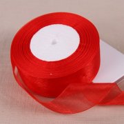 10Rolls X 50Yards Red Organza Ribbon 15mm