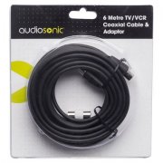 1Set 6M TV/VCR Coaxial Cable and Adaptor