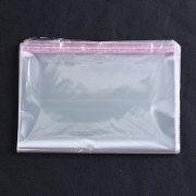 500 Clear Self-Adhesive Seal Plastic Bags 59x35cm