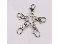 100 Metal Swivel Clasp for Key Rings Bag Dangles 37x13mm