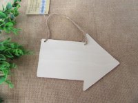 6Pcs Plain Craft DIY Personalized Wood Hanging Decor Assorted