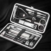 1Setx 19Pcs Nail Clippers Manicure Pedicure Nail Care Set With C