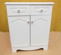 1X White 2 Door + 2 Drawer Shoe Storage Cabinet & Organisation 9