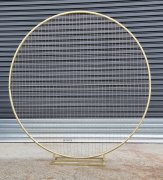 1X Golden Heavy Duty Base Large Circular Wedding Garden Arch 200