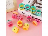 60Pcs Smile Face Slinky Rainbow Spring Great Toy