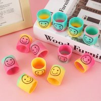 60Pcs Smile Face Slinky Rainbow Spring Great Toy