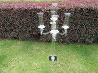 1X 5-Heads Tall Crystal Candle Holder Candelabra 100cm High